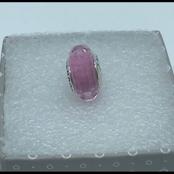 Pandora, " Pink Shimmer " S925ALE Murano Charm M5 - Picture 4 of 5